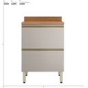 Ver imagem 2 de Balcão MDF 1 Porta 1 Gaveta 60cm com Tampo Proença Bege/Nogueira/Nude Prime