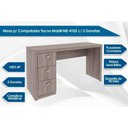 Ver imagem 3 de Mesa Escrivaninha Juvenil Me4102 com 3 Gavetas Amêndoa Tecno Mobili