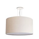 Ver imagem 2 de Luminária de Teto Pendente Cilíndrico Tecido Linho 40x25cm