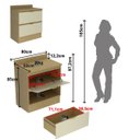 Ver imagem 2 de Balcão de Cozinha com Rodapé 1 Porta e 1 Gaveta com Tampo 80cm Nanda Tecnomobili