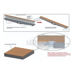 Ralo Banheiro Linear Oculto 5X70 Invisivel Sifonado (cola piso) - 7