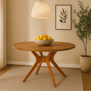 Ver imagem 1 de Mesa Jantar Julia Area Externa Jardim 100% Madeira Eucalipto Ripada 110cm