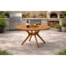 Mesa Jantar Julia Area Externa Jardim 100% Madeira Eucalipto Ripada 110cm - 1