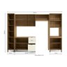 Cozinha Modulada Completa Lótus 5 Peças (2 Armários + 1 Balcão +2 Paneleiros) C5p52 Freijó/off - 3