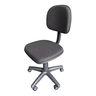 Cadeira de Escritório Secretária Curvada Anatômica , Base Giratória, Tecido Jserrano Cor Preto - 4