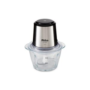 Processador de Alimentos Philco Inox Glass Pps01i 350w Inox 220v