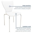 Ver imagem 7 de Conjunto Sala de Jantar 6 Lugares Retangular Tampo de Vidro 160x85cm Mesa Smart com Cadeiras Mono Branco