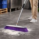 Ver imagem 2 de Vassoura Cabo Inox Limpeza Profissional Durável Roxa 40cm Frg0354rx Frigopro