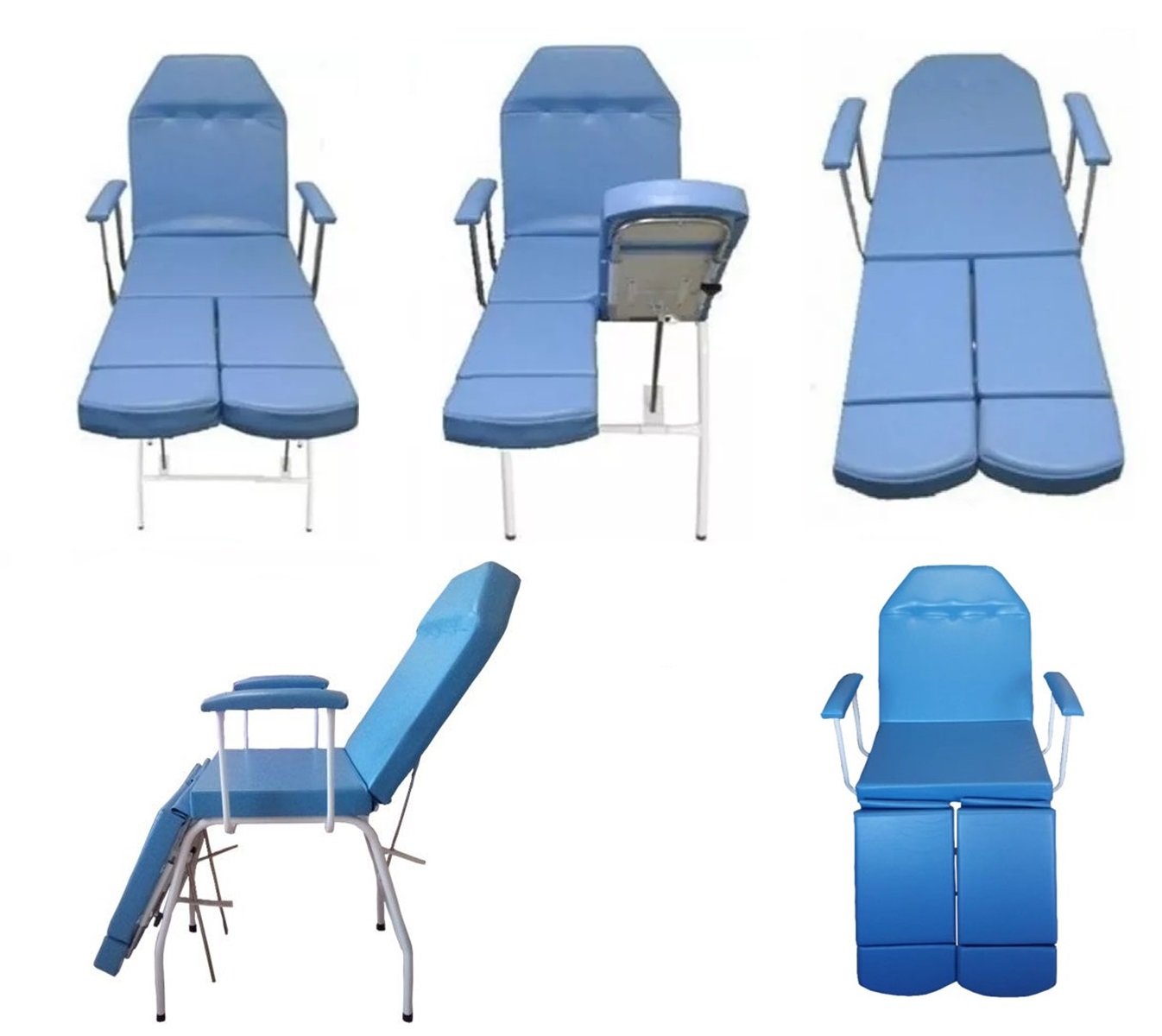 Cadeira de Podologia Azul com Prolongador de Perna Fiscomed Cadeira para Podologia - 2