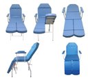 Ver imagem 2 de Cadeira de Podologia Azul com Prolongador de Perna Fiscomed Cadeira para Podologia