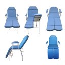 Ver imagem 2 de Cadeira de Podologia Azul com Prolongador de Perna Fiscomed Cadeira para Podologia