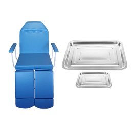 Cadeira de Podologia Azul com Prolongador de Perna Fiscomed Cadeira para Podologia - 1