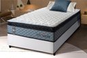 Ver imagem 1 de Conjunto Cama Box Espuma Chicago Cinza Solteiro 88x188x57