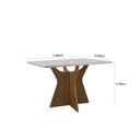 Ver imagem 3 de Conjunto Mesa de Jantar com Vidro e 4 Cadeiras 120cm Multimóveis Crljm-CON027 Madeirado/Off White