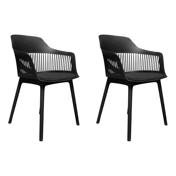 Ver imagem 1 de Kit 2 Cadeiras de Jantar Design Marcela Preta Preto