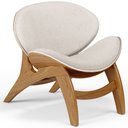 Ver imagem 1 de Poltrona Decorativa Orgânica Sala Living Kadosh L02 Linho Cru - Lyam Decor