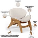 Ver imagem 4 de Poltrona Decorativa Orgânica Sala Living Kadosh L02 Linho Cru - Lyam Decor