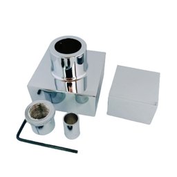 Kit 4 Acabamento Registro Quadrado 1/2 3/4 Padrão Deca Metal - 5