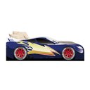 Ver imagem 3 de Cama Carro Montessoriana Infantil Baixa e Segura com Laterais Altas para Quarto de Criança - Azul