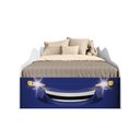 Ver imagem 4 de Cama Carro Montessoriana Infantil Baixa e Segura com Laterais Altas para Quarto de Criança - Azul