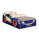 Ver imagem 2 de Cama Carro Montessoriana Infantil Baixa e Segura com Laterais Altas para Quarto de Criança - Azul