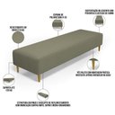 Ver imagem 7 de Puff Decorativo Bali W01 Pés Palito 170x60cm Bouclê Oliva - Lyam Decor
