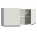Ver imagem 4 de Armário Aéreo Madesa Glamy 150 cm 2 Portas e 2 Nichos Branco Cor:Branco