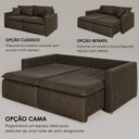 Ver imagem 4 de Sofá Cama Retrátil em Madeira Eucalipto e Veludo 210cm Uruguai