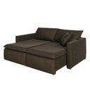 Ver imagem 2 de Sofá Cama Retrátil em Madeira Eucalipto e Veludo 210cm Uruguai