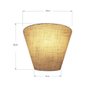 Arandela Retro Cone em Tecido 25/26x13cm Rústico Bege Bivolt - 2
