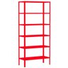 Estante Armário de Aço 6 Bandejas Vermelha Suporta 180kg - 1