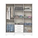 Ver imagem 3 de Guarda Roupa Roupeiro Casal Mentor B23 6 Portas 3 Gavetas com Espelho Branco Briz
