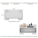 Ver imagem 3 de Gabinete Armário Banheiro 60cm Multimóveis V3625 Branco