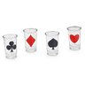Kit 4 copo shot de vidro personalizado naipes baralho 45 ml - 1