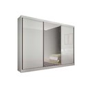Ver imagem 1 de Guarda Roupa Solteiro 3 Portas (1 C/ Espelho) e 4 Gavetas Toulon/sonetto Plus Branco - Novo