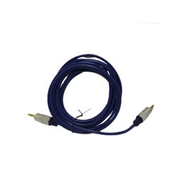 Kit 4 Cabos P2 Stereo + P2 Stereo Metal Profissional Azul 2m - 3