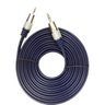 Kit 4 Cabos P2 Stereo + P2 Stereo Metal Profissional Azul 2m - 5