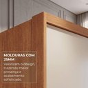 Ver imagem 7 de Guarda-Roupa Casal com Espelho 6 Portas e 6 Gavetas Multimóveis Crnvh-GRP140 Cinamomo/Bege