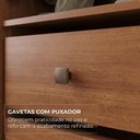 Ver mais imagens de Guarda-Roupa Casal com Espelho 6 Portas e 6 Gavetas Multimóveis Crnvh-GRP140 Cinamomo/Bege