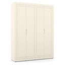 Ver imagem 4 de Berço Americano com Capitonê New Boucle e Guarda Roupa Tutto New 4 Portas Off White - Matic