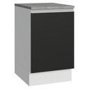 Ver imagem 1 de Balcão de Cozinha 50cm 1 Porta Branco/preto Glamy Madesa