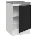 Ver imagem 6 de Balcão de Cozinha 50cm 1 Porta Branco/preto Glamy Madesa