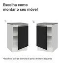 Ver imagem 4 de Balcão de Cozinha 50cm 1 Porta Branco/preto Glamy Madesa