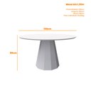 Ver imagem 2 de Mesa de Jantar Isis 1,35X1,35 Preto New Ceval