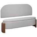 Ver imagem 2 de Kit Cabeceira e Calçadeira Império Queen Size para Cama Box 160cm Bouclê Facto - Sofa Store:bouclê C