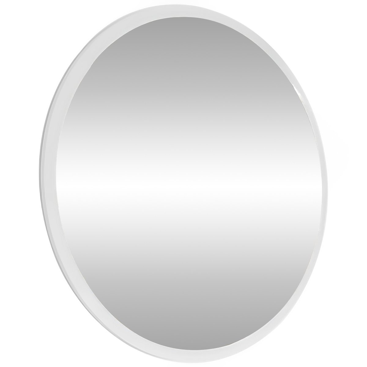 Espelho Redondo de Parede Estilo Minimalista 50 Cm - Moema - Branco - 7