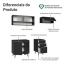 Ver imagem 4 de Armário de Cozinha Compacta 200 Cm Preto Nice Madesa 13 Xa Preto