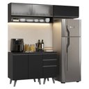 Ver imagem 2 de Armário de Cozinha Compacta 200 Cm Preto Nice Madesa 13 Xa Preto