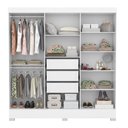 Ver imagem 6 de Conjunto Quarto Guarda Roupa e Comoda Ferrara Branco