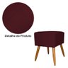 Kit Poltrona Decorativa Marcela Mais Puff Isabela Pés Palito Suede Bordô - DS Estofados - 5